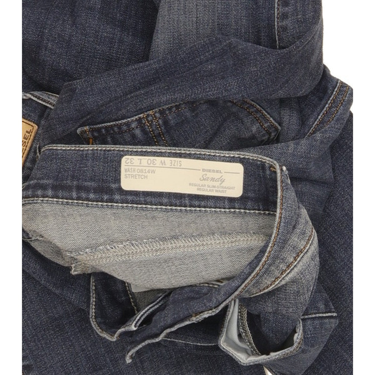 Diesel Sandy Men Blue Straight Slim Stretch Jeans W30 L31