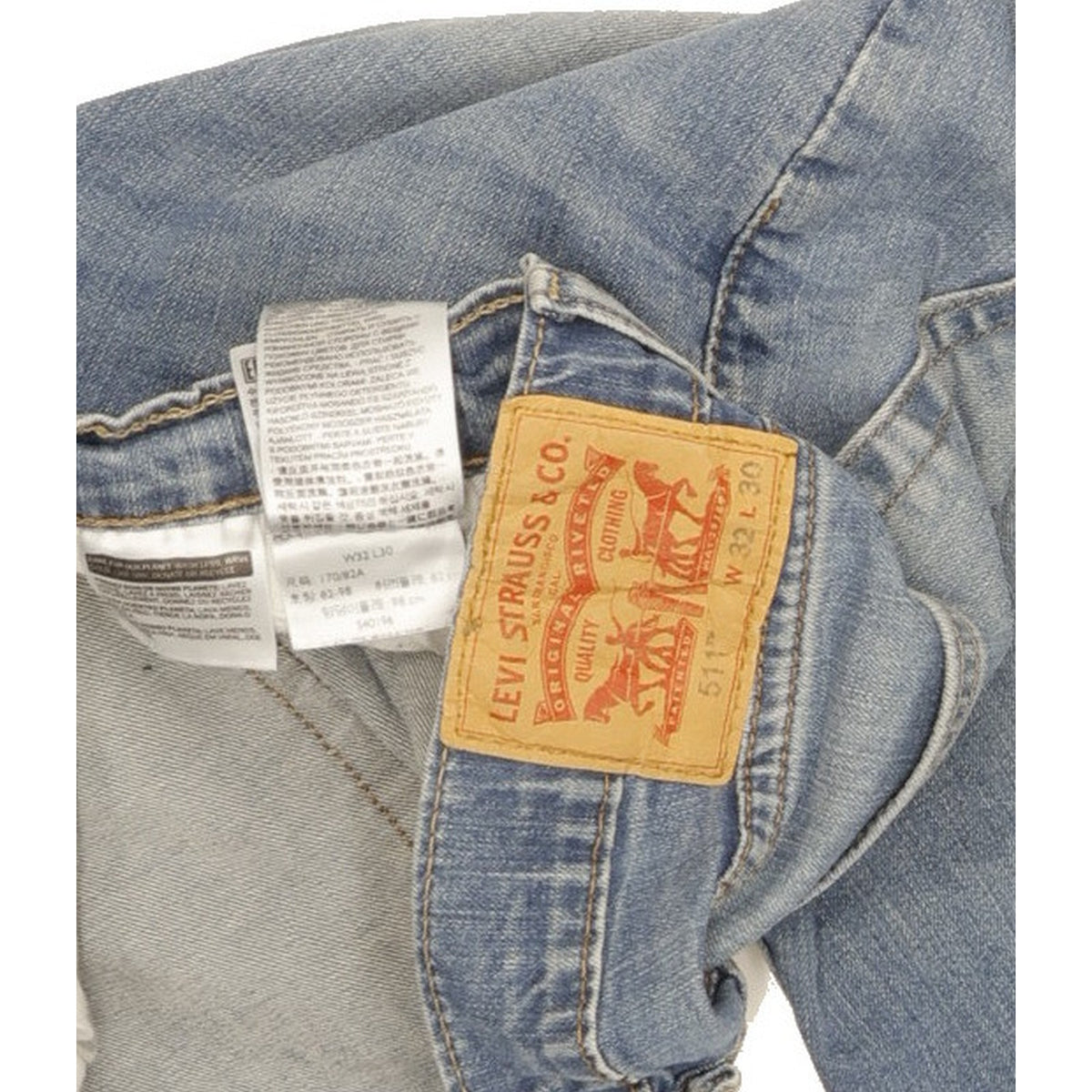 Levi's 511 Men Blue Straight Slim Stretch Jeans W32 L28