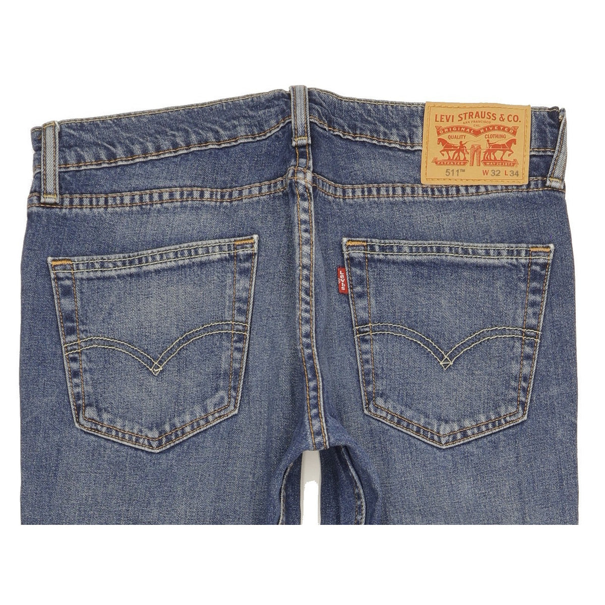 Levi's 511 Men Blue Straight Slim Stretch Jeans W32 L33