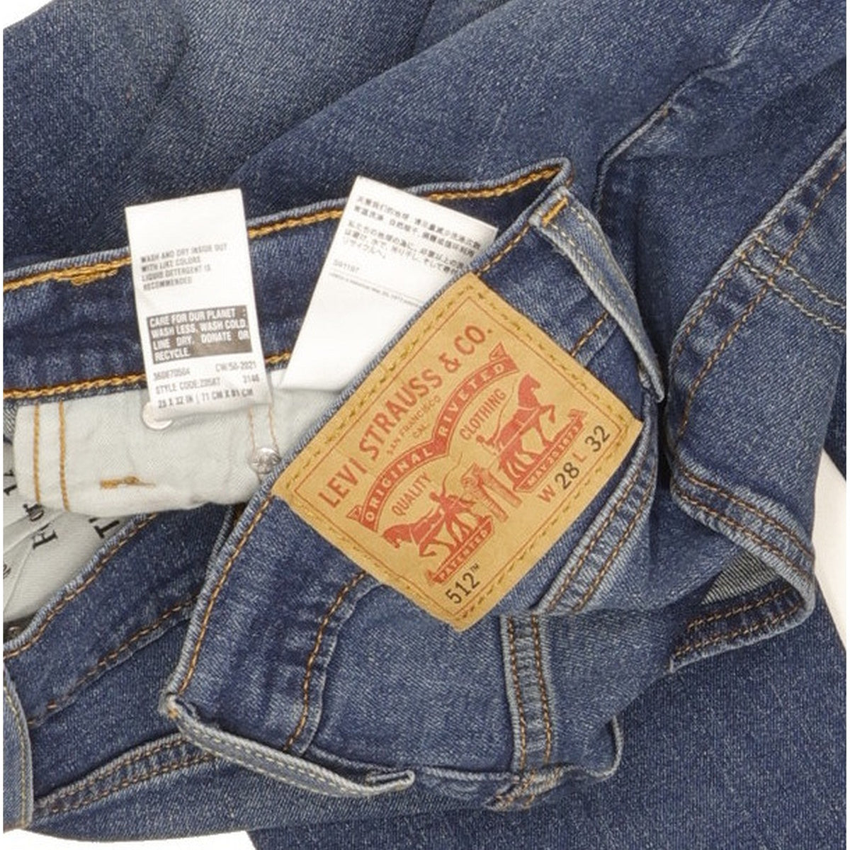 Levi's 512 Men Blue Tapered Slim Stretch Jeans W28 L31