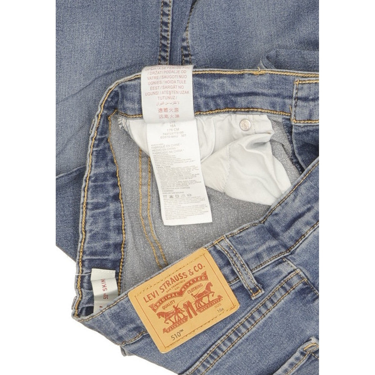 Levi's 510 Kids Blue Skinny Slim Stretch Jeans W26 L30