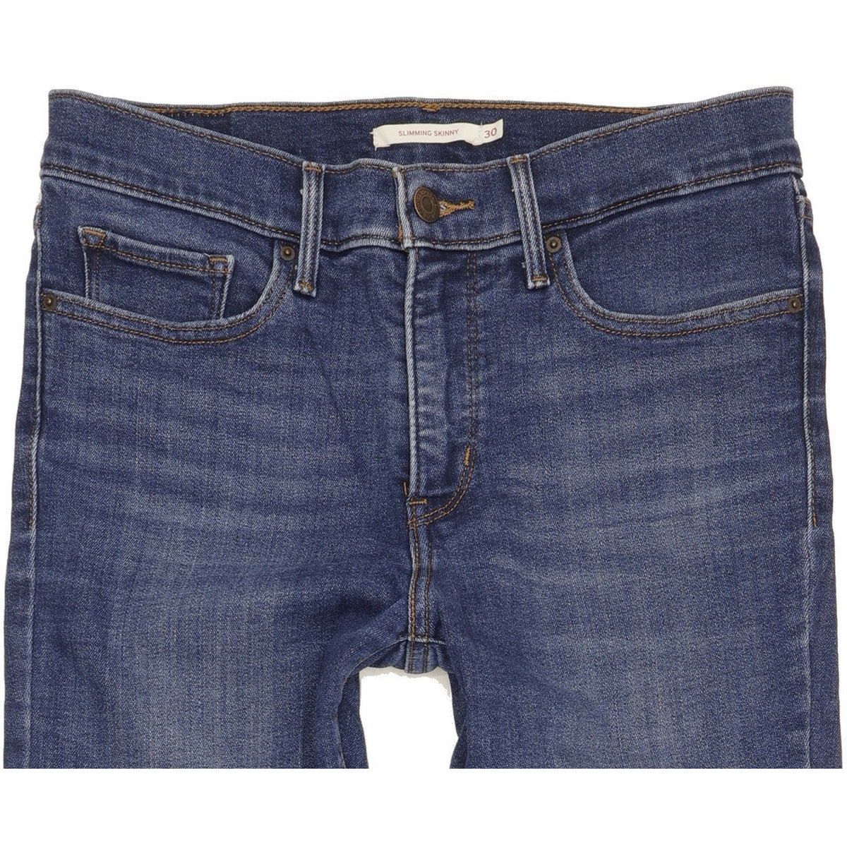 Levi's Slimming Women Blue Straight Slim Stretch Jeans W30 L31