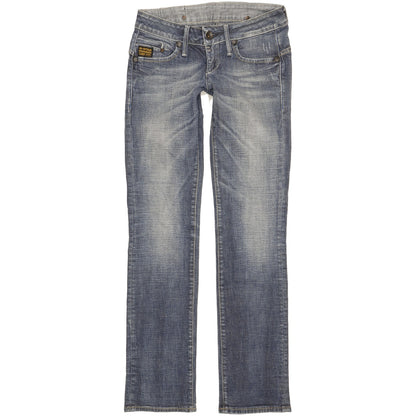 G-Star Women Blue Straight Slim Stretch Jeans W25 L31