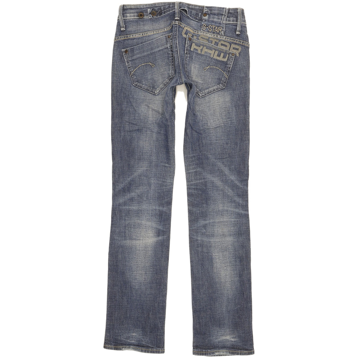 G-Star Women Blue Straight Slim Stretch Jeans W25 L31