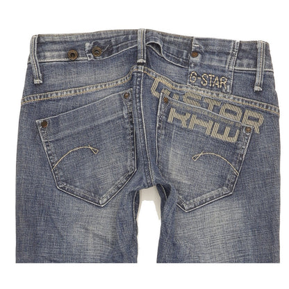 G-Star Women Blue Straight Slim Stretch Jeans W25 L31
