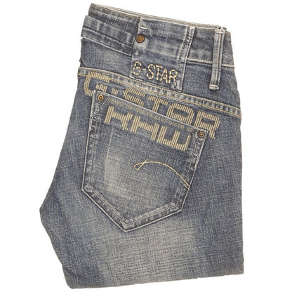 G-Star Women Blue Straight Slim Stretch Jeans W25 L31