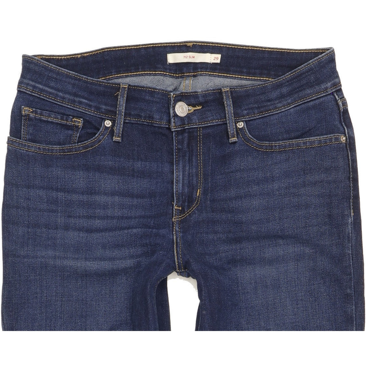 Levi's 712 Women Blue Straight Slim Stretch Jeans W29 L29