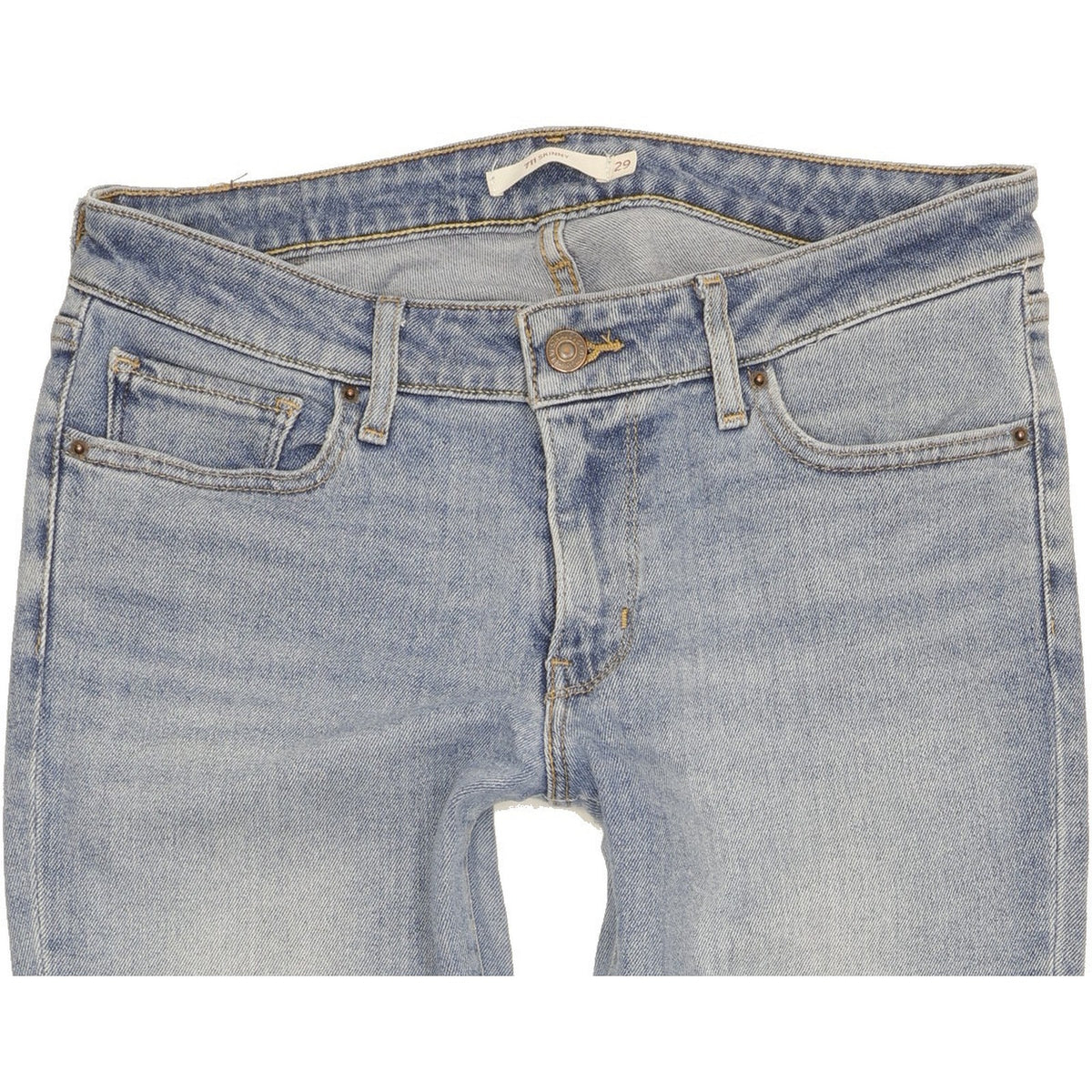 Levi's 711 Women Blue Skinny Slim Stretch Jeans W29 L31