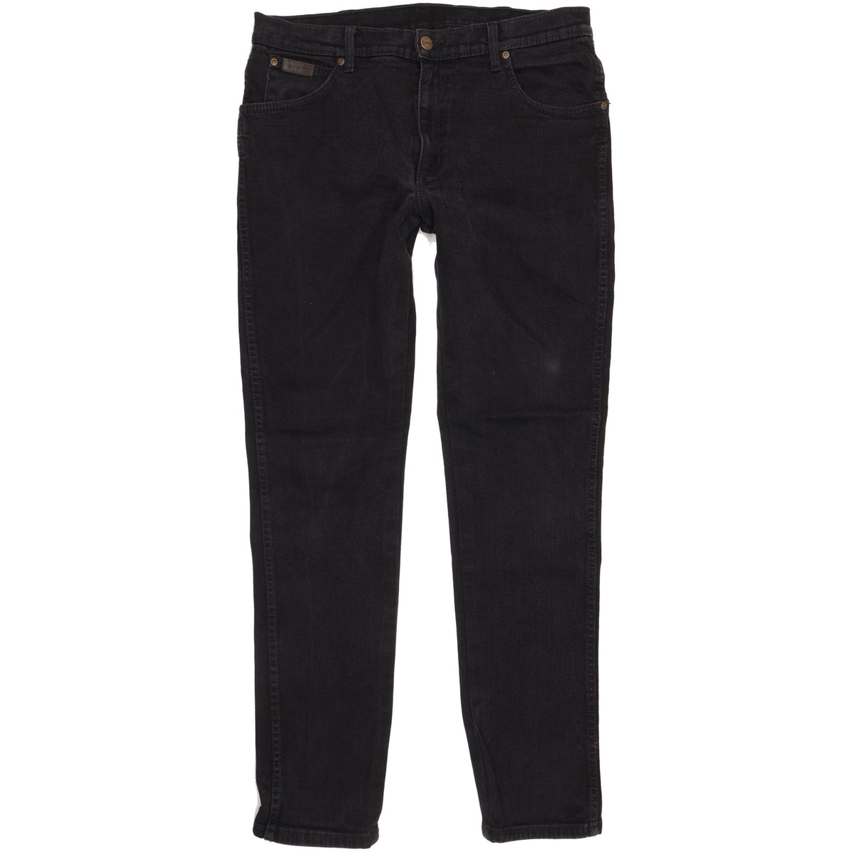 Wrangler Texas Men Black Straight Regular Stretch Jeans W36 L32