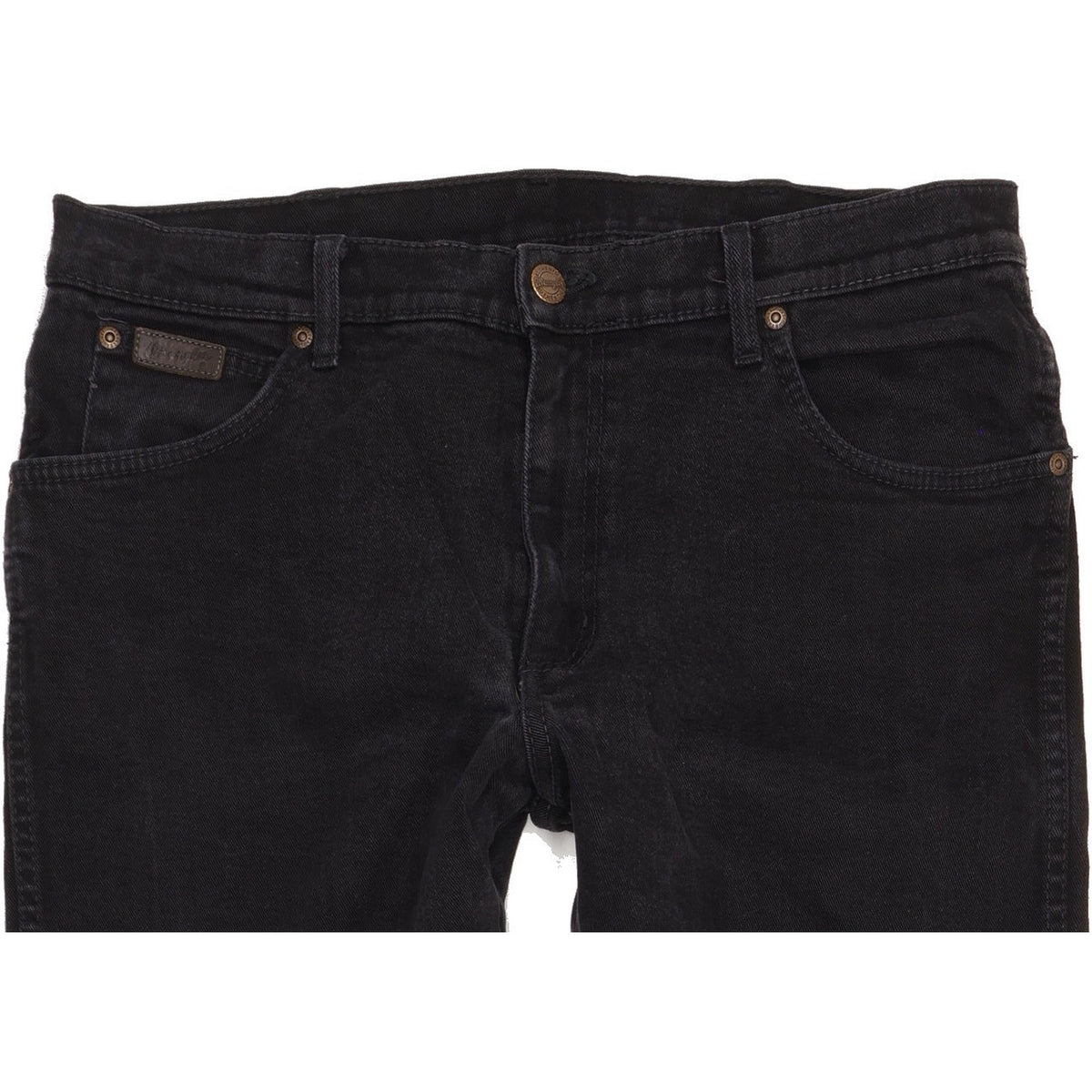 Wrangler Texas Men Black Straight Regular Stretch Jeans W36 L32