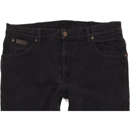 Wrangler Texas Men Black Straight Regular Stretch Jeans W36 L32