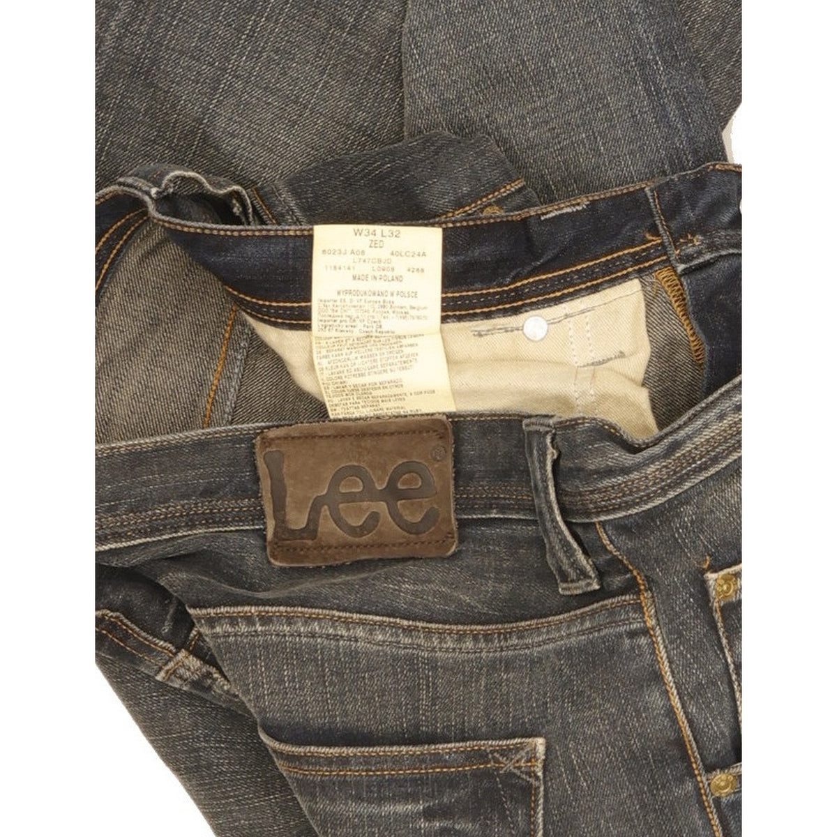 Lee Zed Men Blue Straight Regular Jeans W34 L29