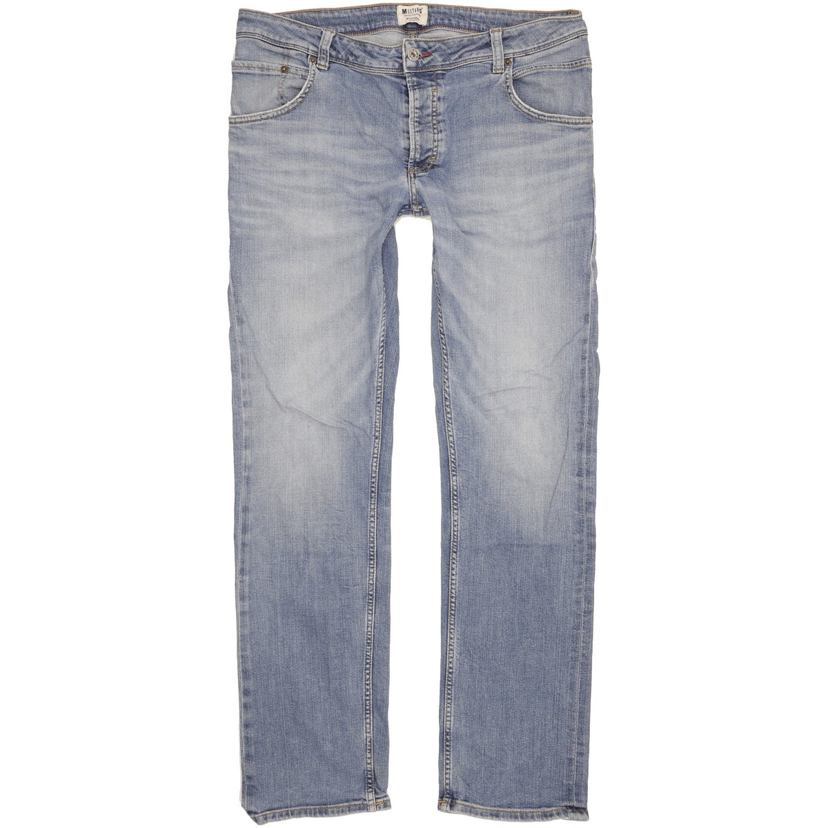 Mustang Michigan Men Blue Straight Regular Stretch Jeans W36 L34