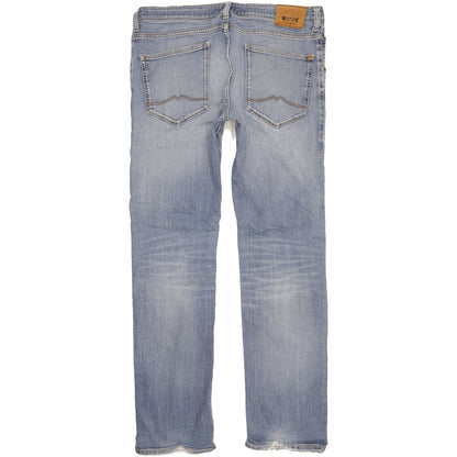 Mustang Michigan Men Blue Straight Regular Stretch Jeans W36 L34