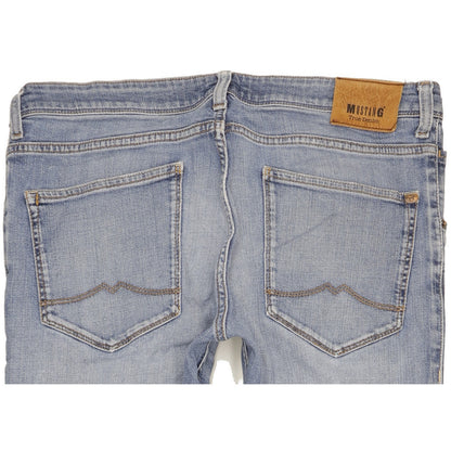 Mustang Michigan Men Blue Straight Regular Stretch Jeans W36 L34