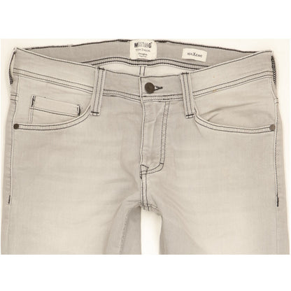 Mustang Oregon Men Grey Tapered Slim Stretch Jeans W30 L32