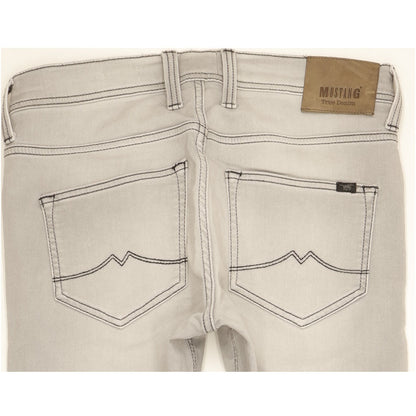 Mustang Oregon Men Grey Tapered Slim Stretch Jeans W30 L32