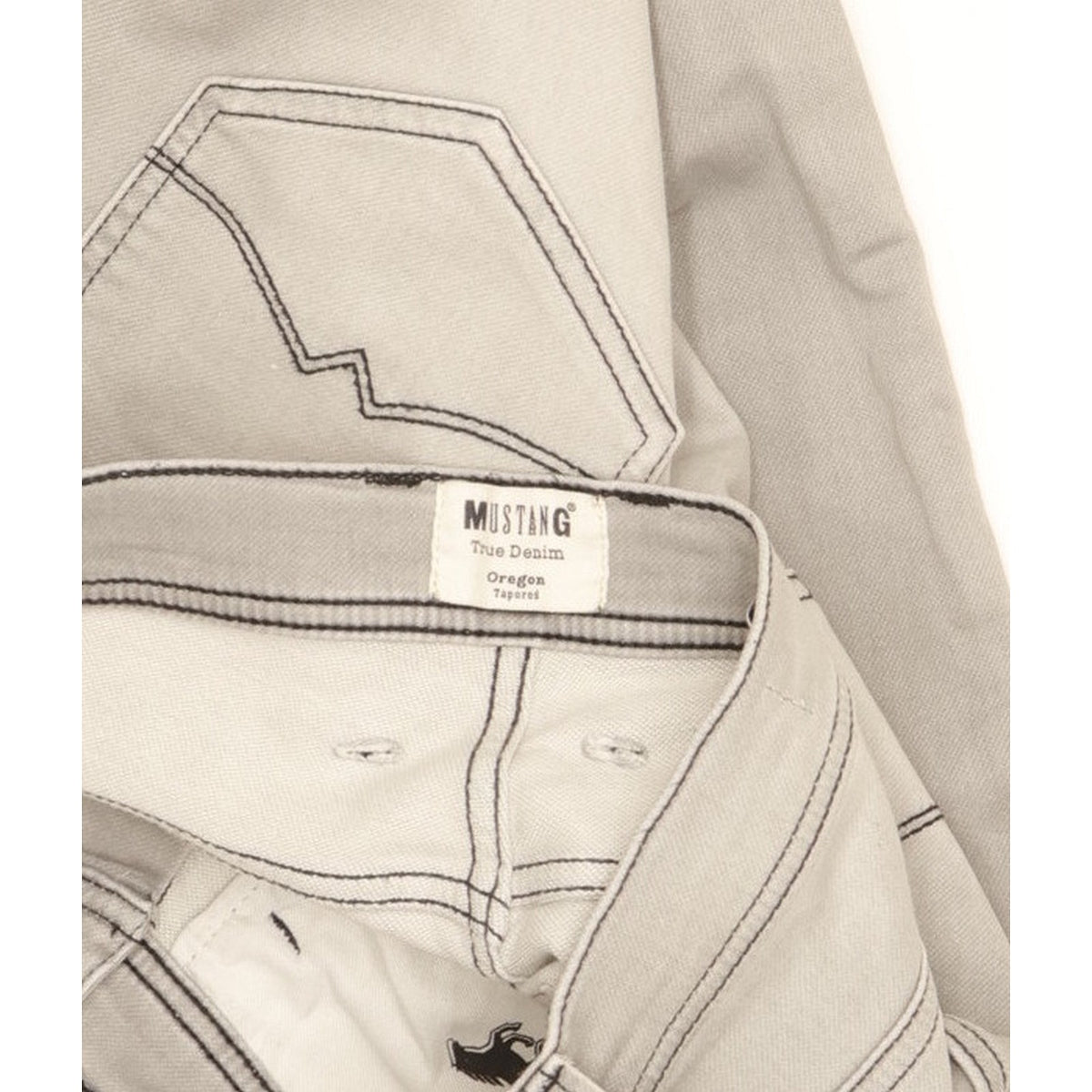 Mustang Oregon Men Grey Tapered Slim Stretch Jeans W30 L32