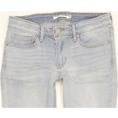 Levi's 711 Women Blue Skinny Slim Stretch Jeans W28 L30