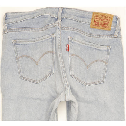Levi's 711 Women Blue Skinny Slim Stretch Jeans W28 L30