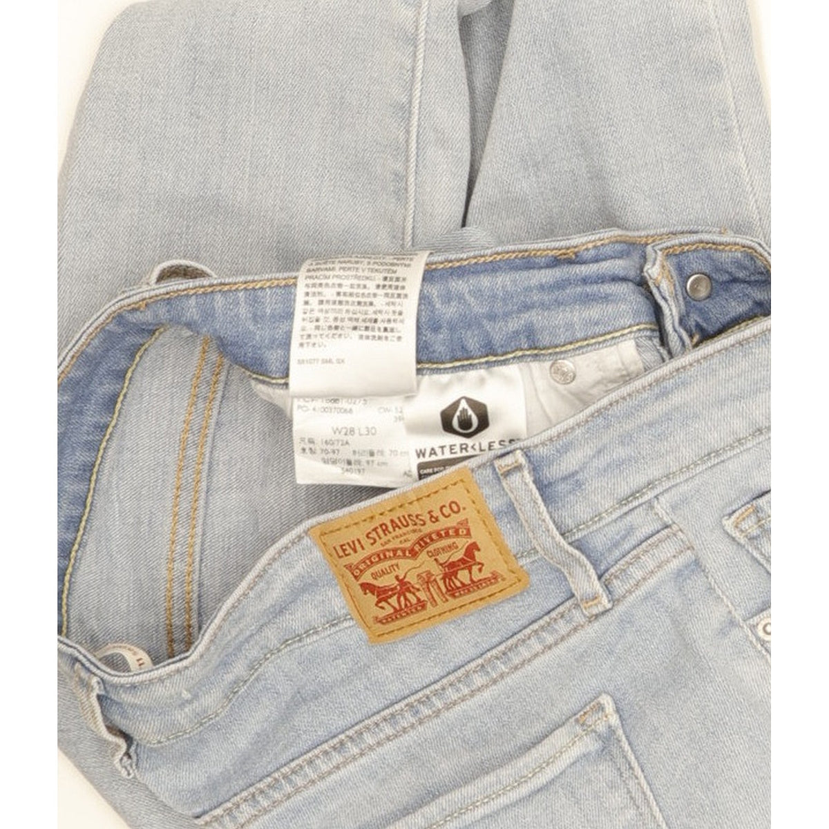 Levi's 711 Women Blue Skinny Slim Stretch Jeans W28 L30