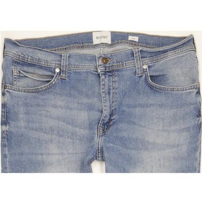 Mustang Men Blue Skinny Slim Stretch Jeans W36 L33