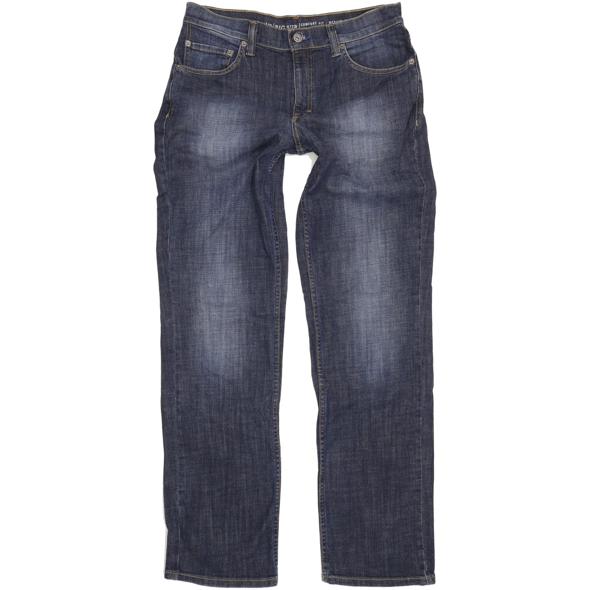 Mustang Big Sur Men Blue Straight Regular Stretch Jeans W34 L36
