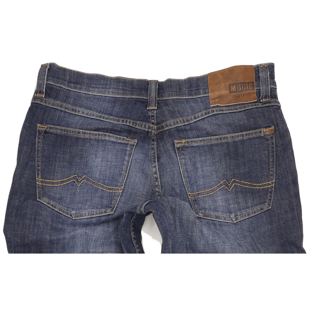 Mustang Big Sur Men Blue Straight Regular Stretch Jeans W34 L36