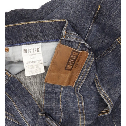 Mustang Big Sur Men Blue Straight Regular Stretch Jeans W34 L36