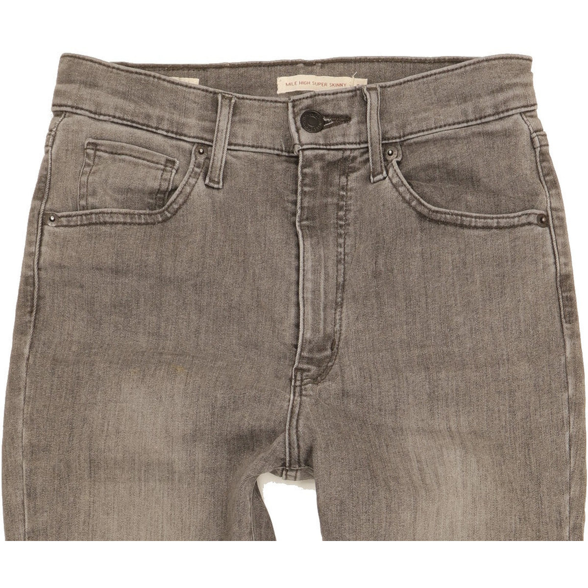 Levi's Mile Grey Skinny Slim Stretch Jeans High Waisted W28 L31