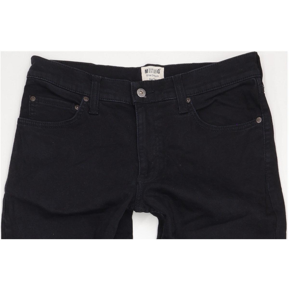 Mustang Big Sur Men Black Straight Regular Stretch Jeans W34 L35