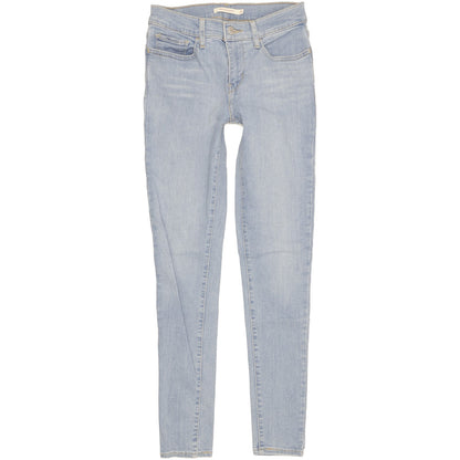 Levi's 710 Super Women Blue Skinny Slim Stretch Jeans W27 L30