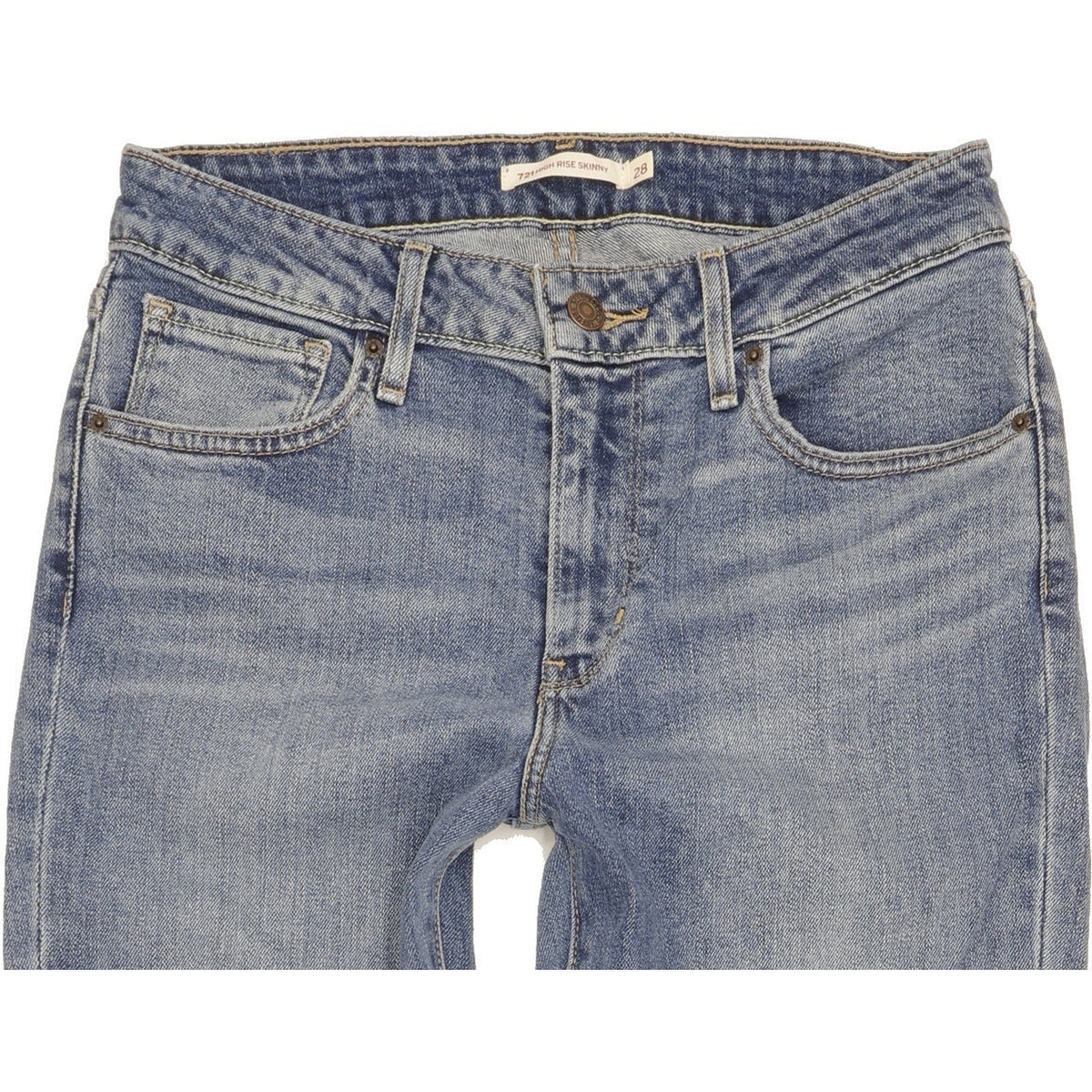 Levi's 721 Women Blue Skinny Slim Stretch Jeans W28 L34