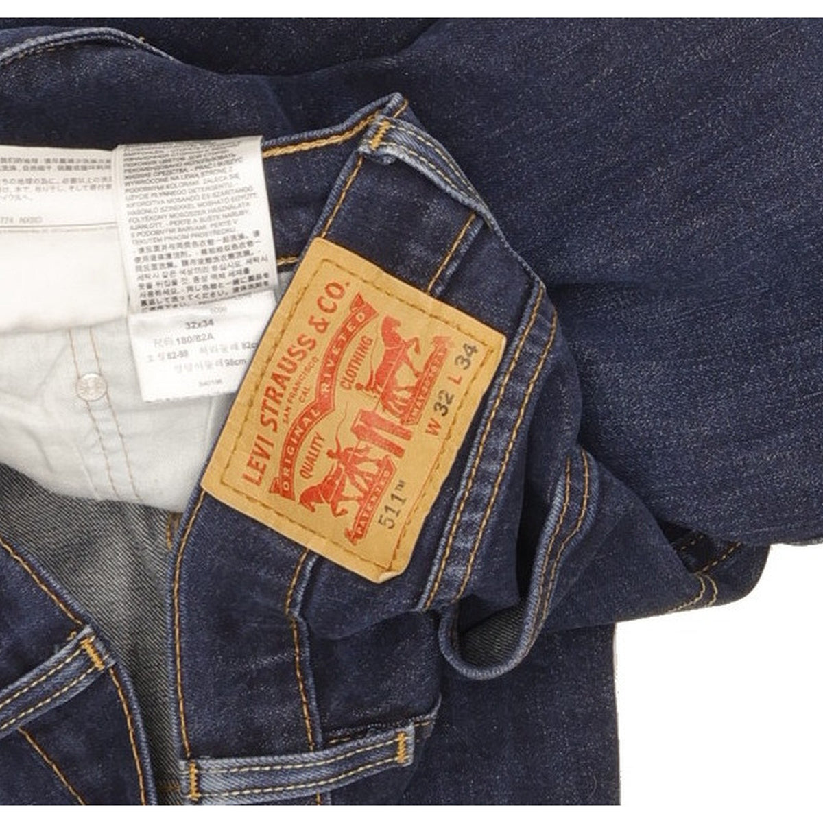 Levi's 511 Men Blue Straight Slim Stretch Jeans W32 L33