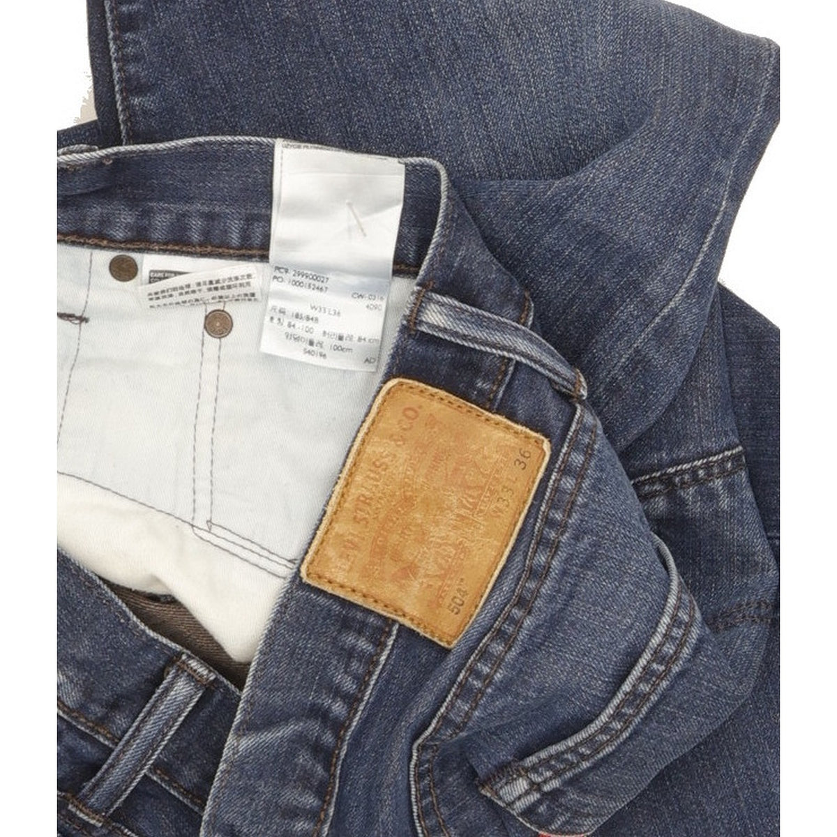 Levi's 504 Men Blue Straight Regular Jeans W33 L35