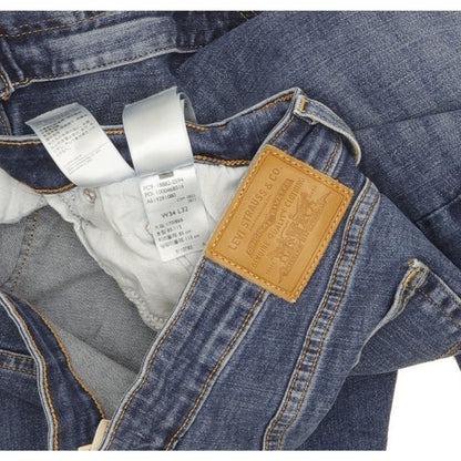 Levi's 721 Blue Skinny Slim Stretch Jeans High Waisted W34 L32