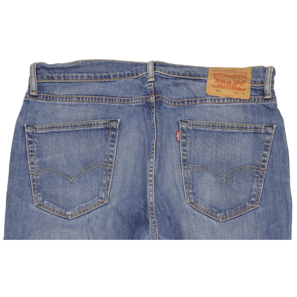 Levi's 751 Men Blue Straight Regular Stretch Jeans W36 L32
