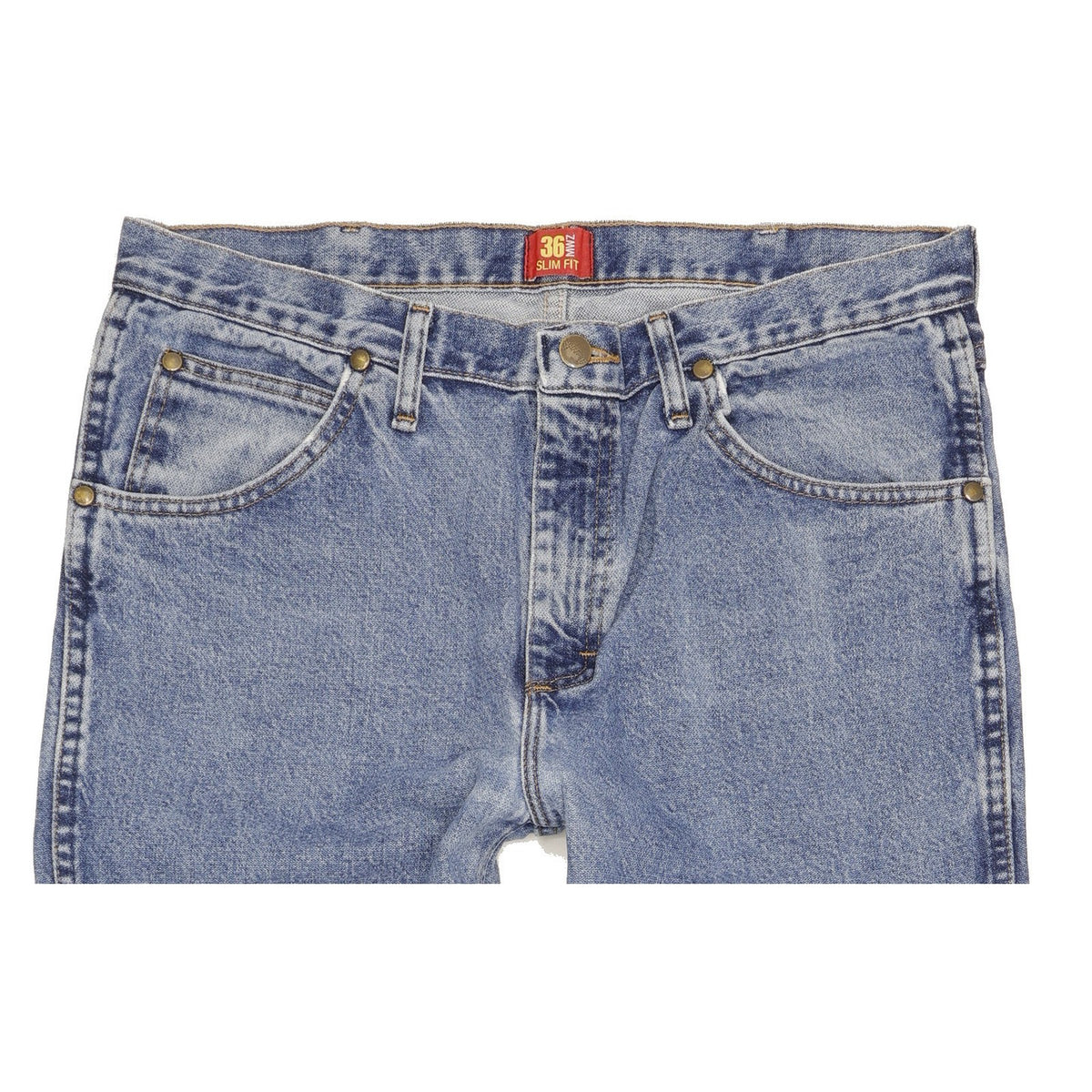 Wrangler Men Blue Straight Slim Jeans W35 L33