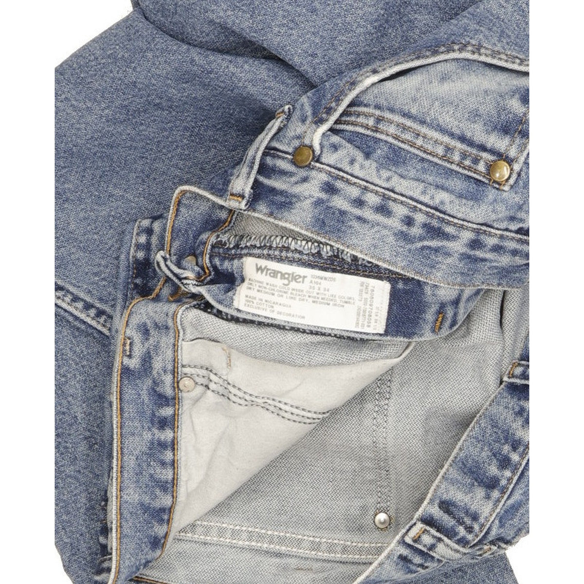 Wrangler Men Blue Straight Slim Jeans W35 L33