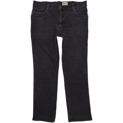 Wrangler Texas Men Black Straight Regular Stretch Jeans W40 L33