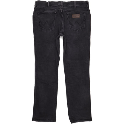 Wrangler Texas Men Black Straight Regular Stretch Jeans W40 L33