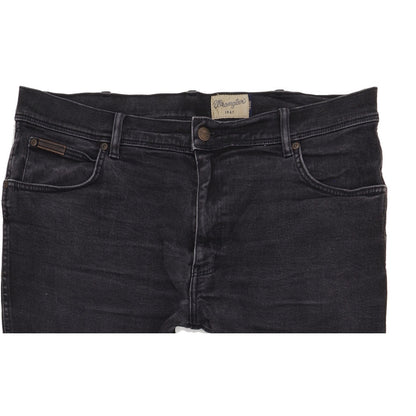Wrangler Texas Men Black Straight Regular Stretch Jeans W40 L33