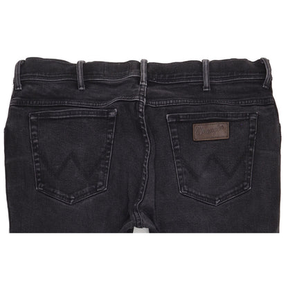 Wrangler Texas Men Black Straight Regular Stretch Jeans W40 L33