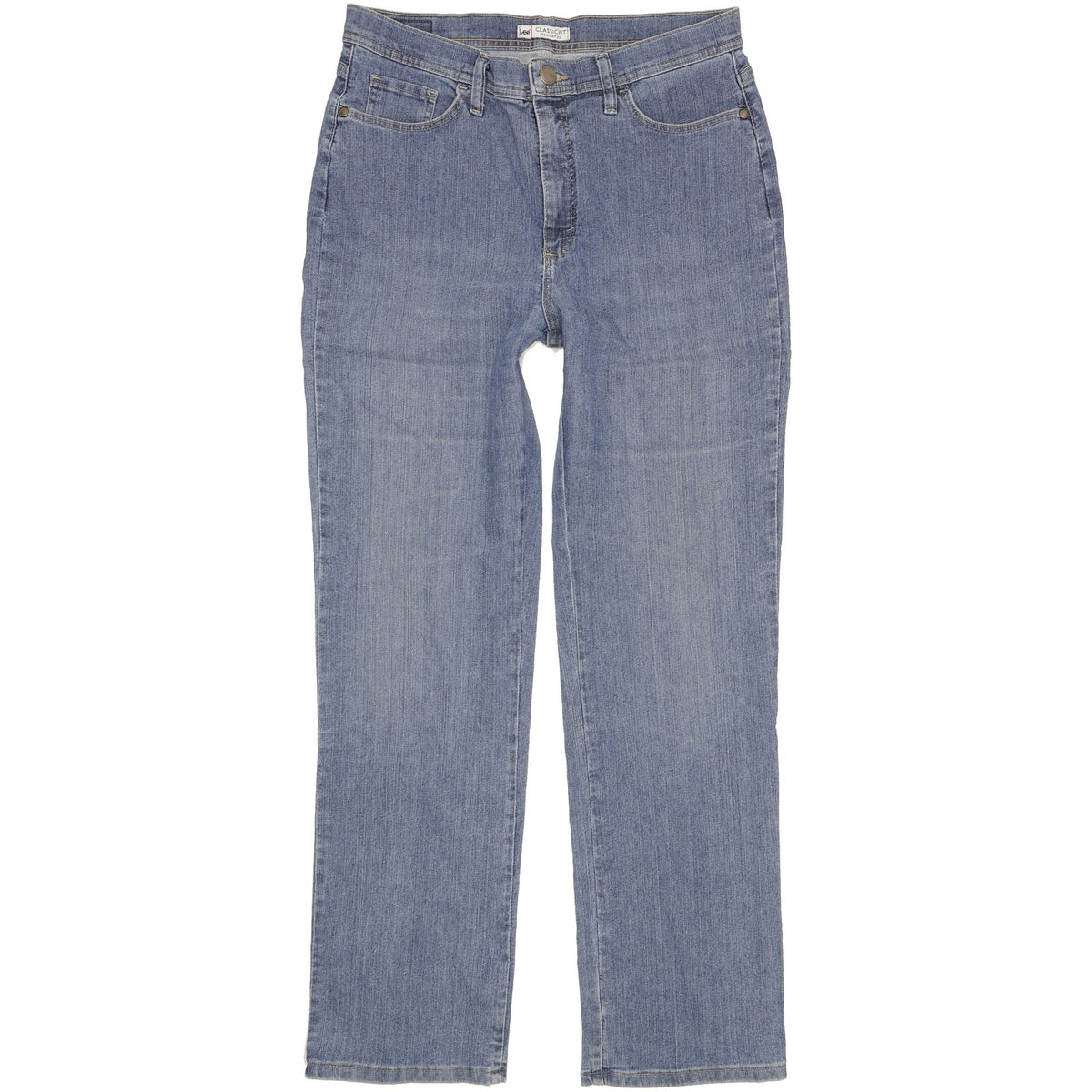 Lee Blue Straight Classic Stretch Jeans High Waisted W32 L32