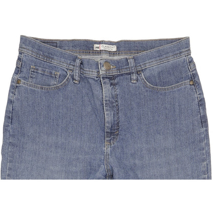 Lee Blue Straight Classic Stretch Jeans High Waisted W32 L32