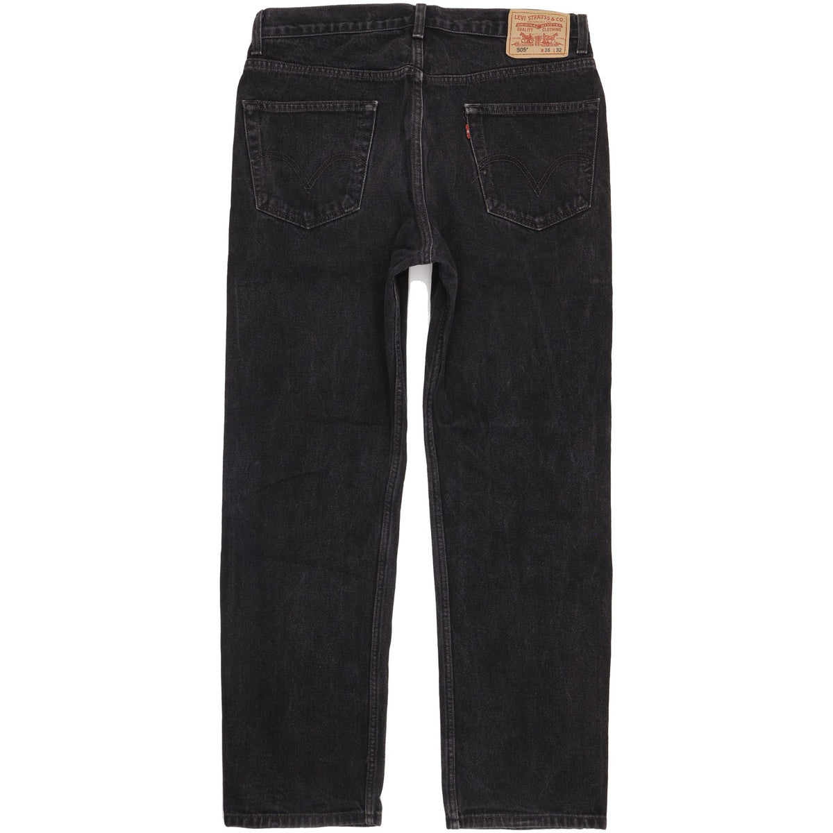 Levi's 505 Men Black Straight Regular Jeans W36 L32