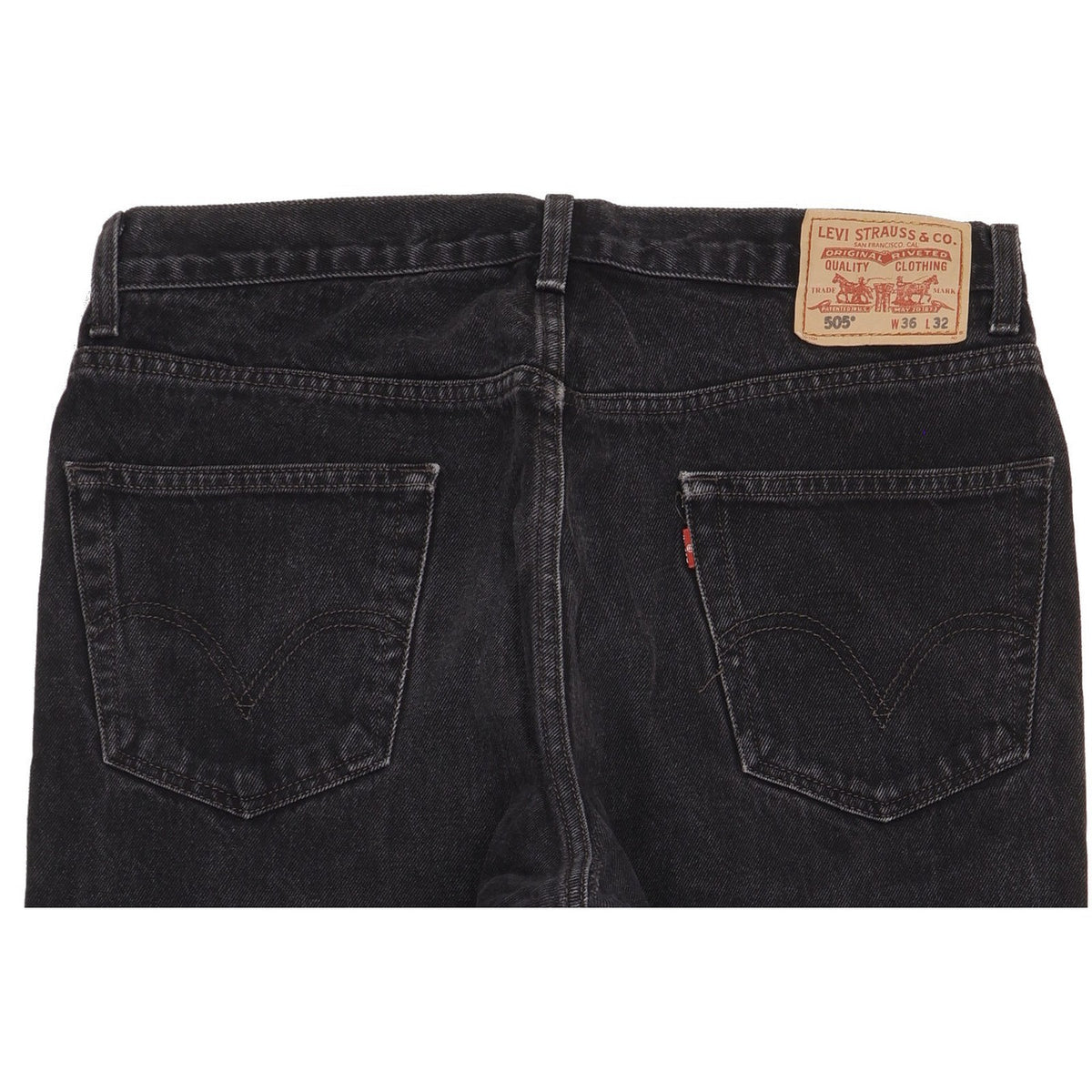 Levi's 505 Men Black Straight Regular Jeans W36 L32