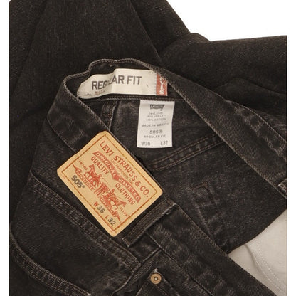 Levi's 505 Men Black Straight Regular Jeans W36 L32