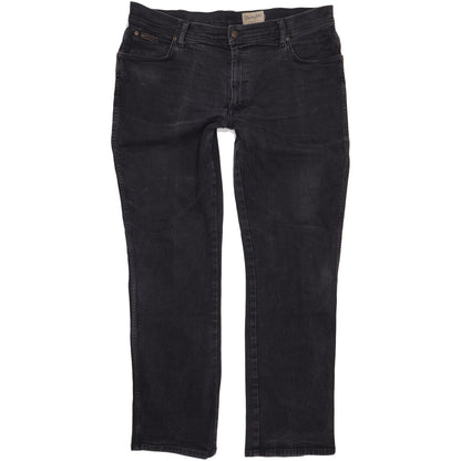 Wrangler Texas Men Black Straight Regular Stretch Jeans W40 L34