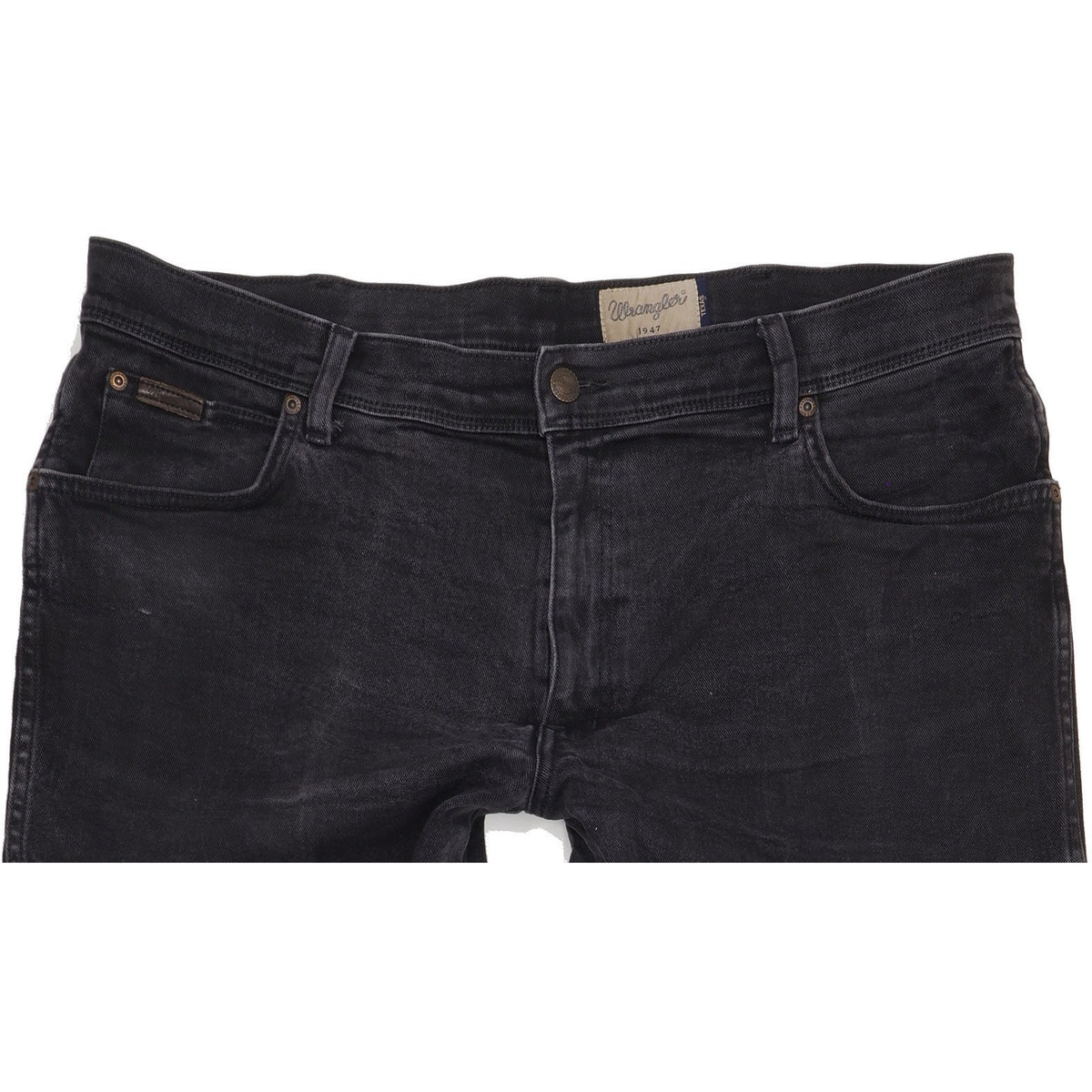 Wrangler Texas Men Black Straight Regular Stretch Jeans W40 L34
